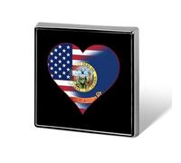 U.S.A. State of Idaho Flags State Custom Lapel Pins Square Brooch Tie Suit Dress Accessories for Men Women Wedding Birthday