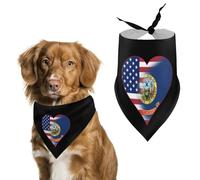 U.S.A. State of Idaho Flags State Cute Dog Bandanna Scarf Printed Adjustable Triangle Pet Kerchief for Dogs And Cats