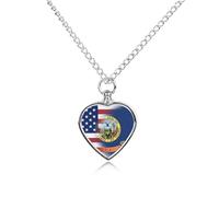 U.S.A. State of Idaho Flags State Personalized Pet Urn Necklace Keepsake Urn Pendant Cremation Jewelry Gifts for Dog Cat Lover