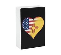U.S.A. State of New Mexico Flags Heart Funny Cigarette Case Stylish Cigarettes Holder Box Ideal Gifts for Men Women Smoker