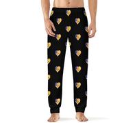 U.S.A. State of New Mexico Flags Heart Men's Pajama Pants Lightweight Pjs Bottoms Lounge Pants Sleepwear Soft