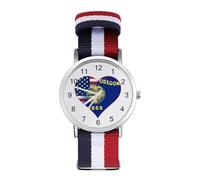 U.S.A. State of Oregon Flags Heart Custom Quartz Watches Arabic Numerals Wrist Watch with Adjustable Strap for Men Women