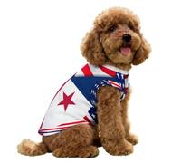 U.S.A & Texas State Flag Cute Dog Shirts Summer Ice Silk Tank Top