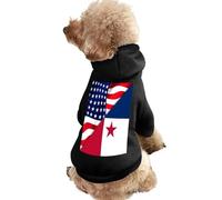 U.S.A & Texas State Flag Lightweight Dog Hoodie Soft Pullover Sweatshirt Warm Pet Clothes for Small Medium Large Dogs Cats