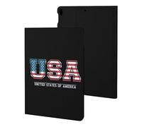 U.S.A U.S. Flag Cute Tablet Case Unisex Slim Hard Protective Cover Compatible with iPad 9th/ 8th/ 7th