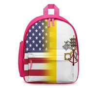 U.S.A Vatican City Flag Small Backpack Cute Mini Shoulder Bag 12.6 × 9.4 × 5.9 Inches Daypack