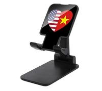 U.S.A. Vietnam Flag Heart Portable Cell Phone Stand for Desk Foldable Phone Holder Adjustable Angle Height