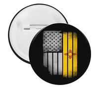 U.S.A Vintage New Mexico Flag Novelty Buttons & Pins Lightweight Tinplate Lapel Badges Brooches Jewelry Gifts