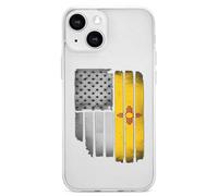 U.S.A Vintage New Mexico Flag TPU Mobile Phone Basic Cases Compatible with iPhone 13 Mini/13/13 Pro/13 Pro Max Anti-Scratch Covers