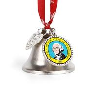 U.S.A Washington State Logo Christmas Bell & Sleigh Bells for Tree Decoration Hanging Ornaments Festive Decor Love Bell
