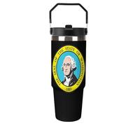 U.S.A Washington State Logo Custom Insulated Cups & Mugs 30 Oz Travel Coffee Mug with Lids Reusable Stainless Steel Drinks Tumbler