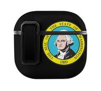 U.S.A Washington State Logo Headphone & Earphone Cases Compatible with Airpod 4 Scratch-Resistant PC Protective Cover with Secure Buckle