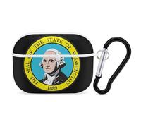 U.S.A Washington State Logo Headphone & Earphone Cases Compatible with Airpod Pro Scratch-Resistant PC Protective Cover with Keychain White-style-11