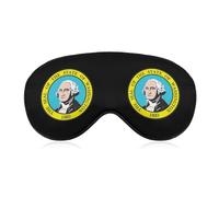 U.S.A Washington State Logo Lightweight Sleep Masks Funny Blocking Eye Mask for Sleeping with Adjustable Strap