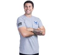 U.S. Air Force | Licensed United States Airforce Tee Shirt, USAF Airman Veteran Military T-Shirt for Men Women, Tee - Grey, Medium