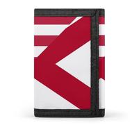 U.S. and Alabama State Flag Men's Wallets Minimalist Trifold Wallet Polyester Card Cases Casual Coin Purse