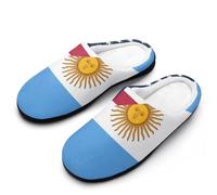 U.S. And Argentina Flag Men's House Slippers Memory Foam Shoes Indoor Outdoor Warm Cotton Slipper 7-8(40-41)