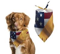 U.S. And Arizona Flag Cute Dog Bandanas Adjustable Bibs Puppy Neckerchief for Cat Triangle Pet Scarf Summer