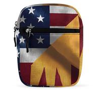 U.S. And Arizona Flag Small Crossbody Bag Unisex | Mini Satchel Men Women Adjustable Sling Shoulder Strap Messenger