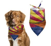 U.S. And Arizona Flag Triangle Dog Bandana Adjustable Pet Bibs Summer Washable Scarf for Small Medium Large Pets