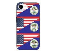 U.S. And Belize Flag Funny Phone Case for iPhone 16 Pro Max Plus 16E Personalised Protective Cover