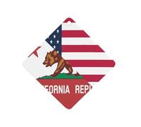 U.S. And California State Flag Funny Car Air Fresheners Long Lasting Scent Automotive Hanging Scented Cards Tablets