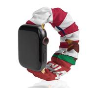 U.S. And California State Flag Printed Scrunchie Watch Band Compatible with IWatch Soft Elastic Replacement Straps
