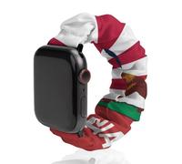 U.S. And California State Flag Printed Scrunchie Watch Band Compatible with IWatch Soft Elastic Replacement Straps