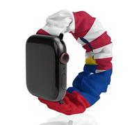 U.S. And Columbia Flag Scrunchies Watch Band Compatible with IWatch Stretchy Elastic Replacement Strap 38mm/40mm