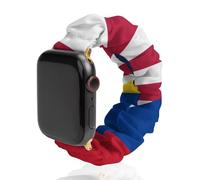 U.S. And Columbia Flag Scrunchies Watch Band Compatible with IWatch Stretchy Elastic Replacement Strap 42mm/44mm