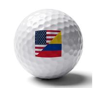 U.S. And Columbia Flag Standard Golf Balls Professional Gift for Boyfriend Father Husband Son