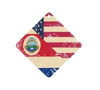 U.S. And Costa R-ica Vintage Flag Cute Car Air Fresheners Long Lasting Scent Car Mirror Hanging Scented Cards Tablets Rhombus