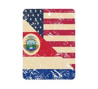 U.S. And Costa R-ica Vintage Flag Cute Car Air Fresheners Long Lasting Scent Car Mirror Hanging Scented Cards Tablets Square