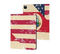 U.S. And Costa R-ica Vintage Flag Cute Tablet Case Unisex Slim Hard Protective Cover Compatible with iPad 9th/ 8th/ 7th