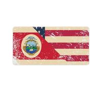 U.S. And Costa R-ica Vintage Flag Large Desk Mat Trendy Gaming Mouse Pad Rubber Base Non-Slip Home Office Mouse Mat Laptop Desk Pad