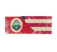 U.S. And Costa R-ica Vintage Flag Large Desk Mat Trendy Gaming Mouse Pad Rubber Base Non-Slip Home Office Mouse Mat Laptop Desk Pad