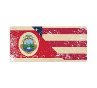 U.S. And Costa R-ica Vintage Flag Large Desk Mat Trendy Gaming Mouse Pad Rubber Base Non-Slip Home Office Mouse Mat Laptop Desk Pad