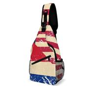 U.S. And Costa R-ica Vintage Flag Trendy Crossbody Bag for Women Men Sling Bags Shoulder Chest Backpack Hiking Running