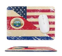 U.S. And Costa R-ica Vintage Flag Trendy Gaming Mouse Pad Rubber Base Non-Slip Large Desk Mat Home Office 7.9"x9.4"