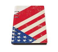 U.S. And Denmark Grunge Flag Leather Refillable Notebook with 90 Sheets Travel A5 Notebooks Writing Journal Personal Planner