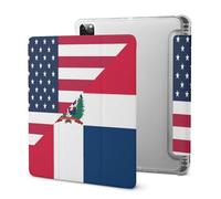 U.S. And Dominican Republic Flag Slim Tablet Cases Compatible with iPad Series With Pencil Holder Protective Cover Compatible with IPAD Pro 2020 （11in）