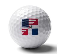 U.S. And Dominican Republic Flag Standard Golf Balls Professional Gift for Boyfriend Father Husband Son