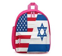 U.S And Israel Flag Simple Small Capacity Backpack with One Side Pockets Casual Daypack for Men Women