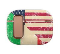 U.S. And Italy Vintage Flag Compatible with Airpod Pro 1/2 Case PC Scratch-Resistant Drop-Proof Protective Cover with Secure Buckle