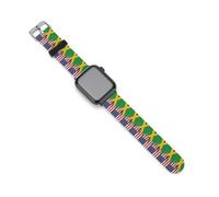 U.S. And Jamaican Flag Silicone Watchband Compatible with IWatch Classic Replacement Strap Soft Wristbands for Men Women 42mm/44mm