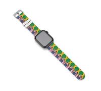 U.S. And Jamaican Flag Silicone Watchband Compatible with IWatch Classic Replacement Strap Soft Wristbands for Men Women 42mm/44mm