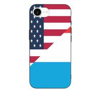 U.S. And Luxembourg Flag Printed Phone Case Slim Cute Cellphone Protective Cover Unisex Compatible with iPhone 16/16 Plus/16 Pro/16 Pro Max/16 E