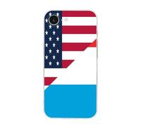 U.S. And Luxembourg Flag Printed Phone Case Slim Cute Cellphone Protective Cover Unisex Compatible with iPhone 16/16 Plus/16 Pro/16 Pro Max/16 E