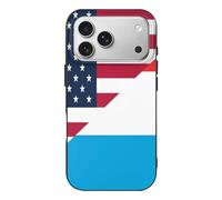 U.S. And Luxembourg Flag Printed Phone Case Slim Cute Cellphone Protective Cover Unisex Compatible with iPhone 17/17 Air/17 Pro/17 Pro Max