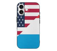 U.S. And Luxembourg Flag Printed Phone Case Slim Cute Cellphone Protective Cover Unisex Compatible with iPhone 17/17 Air/17 Pro/17 Pro Max
